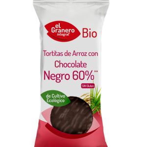 Tortitas de Arroz con Chocolate Negro Bio, 6 Und. 100 g