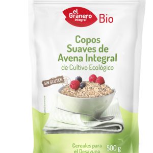 Copos Suaves de Avena Integral Sin Gluten Bio, 500 g
