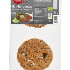 Hamburguesa de Seitán con Setas y Chía Bio (F), 160 g
