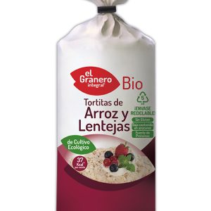 Tortitas de Arroz y Lentejas Sin Gluten Bio, 115 g