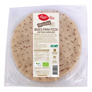 Bases de Pizza con Trigo Sarraceno sin Gluten Bio, 2 Uds. 250 g