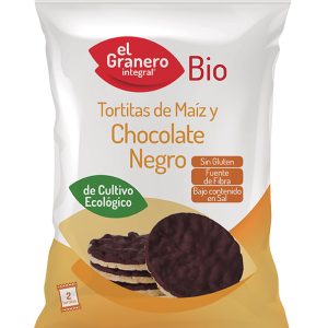 Tortitas de Maíz con Chocolate Negro Bio, 33 g