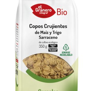 Copos Crujientes de Maíz y Trigo Sarraceno Bio, 350 g