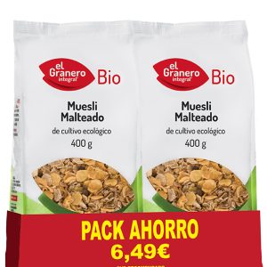 Pack 2 Muesli Malteado Bio, 2x400 g (011865)
