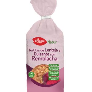 Tortitas de Lenteja y Guisante con Remolacha, 122 g