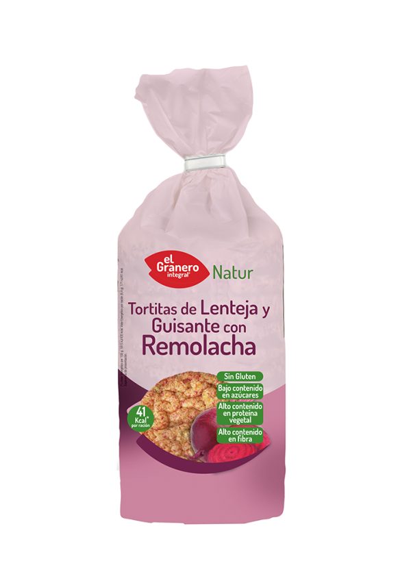 Tortitas de Lenteja y Guisante con Remolacha, 122 g