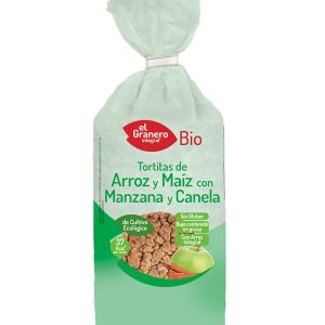 Tortitas de Arroz y Maíz con Manzana y Canela Bio, 127 g