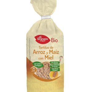 Tortita de Arroz y Maíz con Miel Bio, 125 g