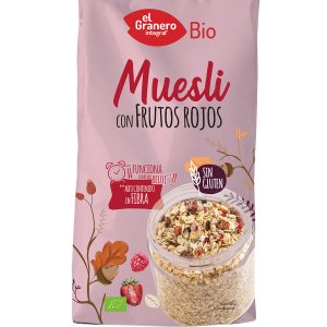 Muesli con Frutos Rojos Sin Gluten Bio, 375 g