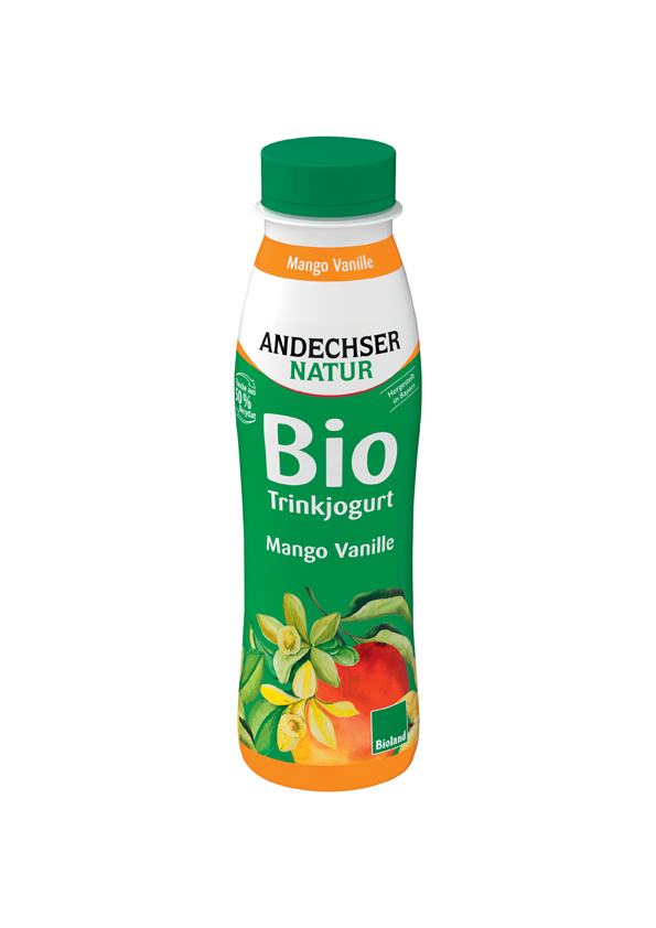 Yogur Líquido Mango-Vainilla 0,1% Materia Grasa Bio, 330 g